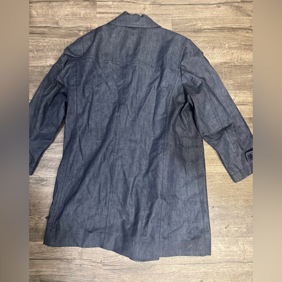 Talbots Dark Blue Trench Coat - Picture 4 of 10